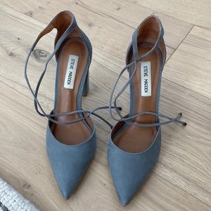 Steve Madden Grey Nubuck Heels